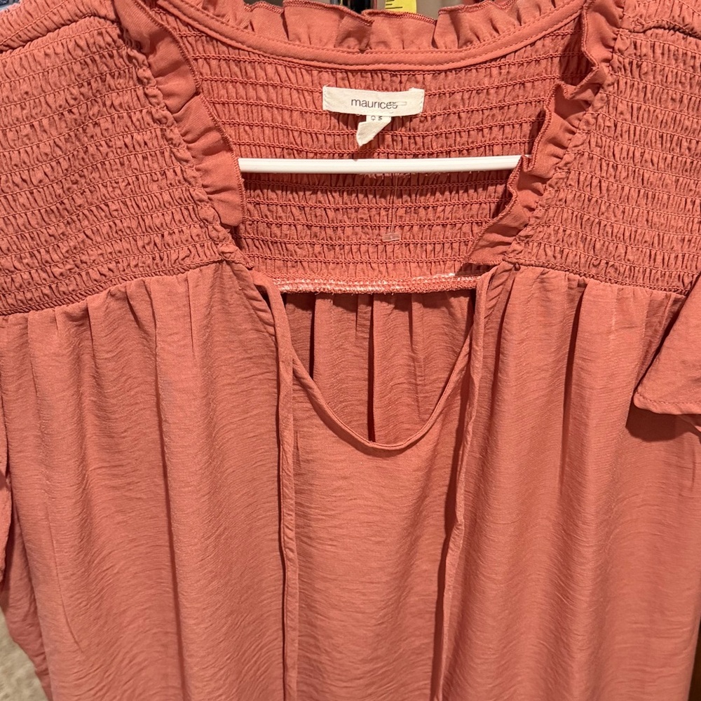 Maurice Cool Crepe Mauve Blouse- XL - Picture 3 of 5